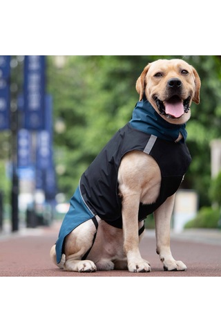 Geekyou Köpekler İçin Dışarıda Kullanıma Uygun Su Geçirmez, Yansıtıcı Çizgili Mont - M Ya002s011