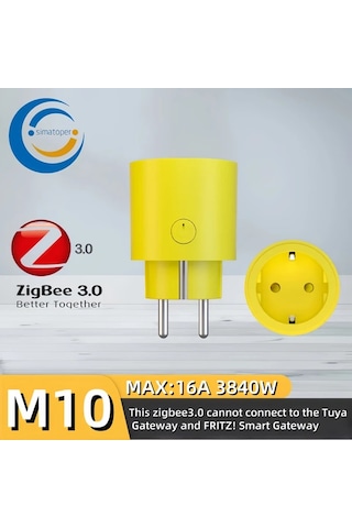 Xuweiwei Simatoper Zigbee 3 0 Akilli Fis Beyaz 16a Paket Alexa Home Assistant Smartthings Uyumlu