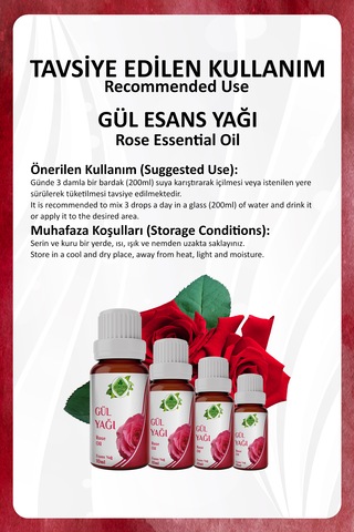 Gül Yağı Rose Essential Oil 10 Ml.