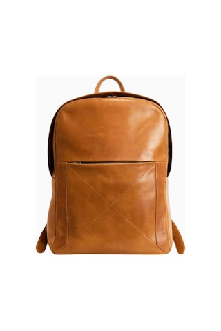 Ryoko Madison Full Grain Deri Unisex Sırt Çantası Tan 1