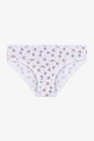 Kız Çocuk 3'lü Penguen Desenli Slip 1050 Pembe - Beyaz