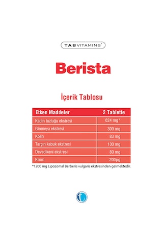 Tabvitamins Berista 60 Tablet Tanışma Paketi Shaker Hediyeli