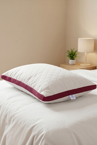 Klimalı Yastık 50x70 Cm Terletmeyen, Hava Alan Mikrofiber Uyku Yastığı Bordo