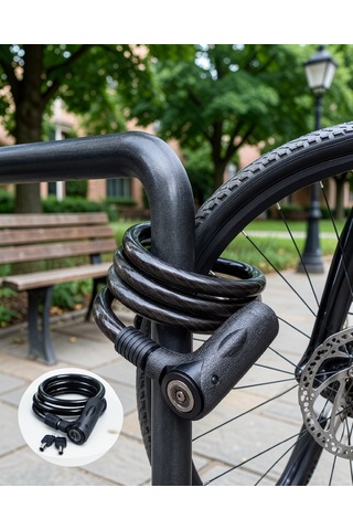 24 Mm Kalın Çelik Halatlı Motosiklet Kilitli Uczzztd326motor Kilidi-1