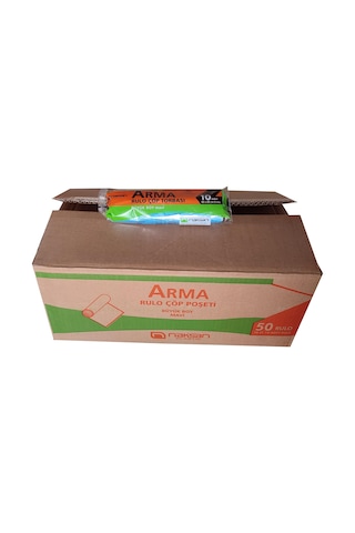 Arma Standart Büyük Boy 50 Lt Çöp Torbası Poşeti 65 x 80 Cm Mavi 10 Adetlik 50 Rulo