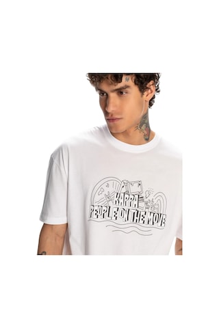 Kappa Erkek Logo Fred Regular Fit Tişört Beyaz