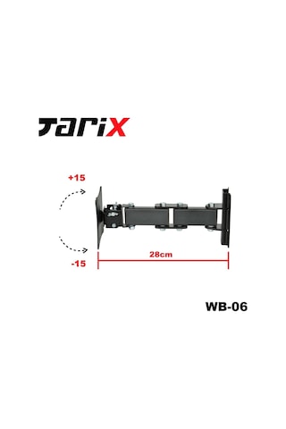 Tarix Wb-06 Hareketli Monitör Duvar Askı Aparatı 17"-27"
