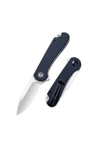 Civivi Elementum Black G10 Handle Satin Finished D2 Blade Kamp Çakı Siyah