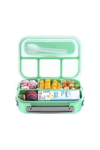 Ebitda Japon Öğle Yemeği Kutusu, Bölmeli, Mavi 1.3l, 22.6x16.1x6.5cm, Öğrenci Ve Kamp İçin Lacivert Mavi