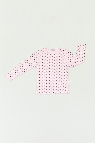 Puantiye Desenli Bisiklet Yaka Kız Çocuk Body 25mcck6178214744-pudra Pudra