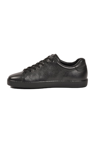 Ayakmod Siyah Floter Büyük Numara Hakiki Deri Erkek Casual Ayakkabı Sneaker 751m21 M