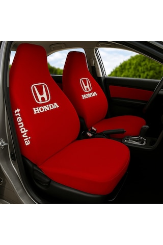 Honda Uyumlu Kırmızı Renk Penye Kumaş Oto Koltuk Kılıfı Takımı Ön Ve Arka Servis Kılıfı Seti