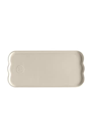 Emile Henry Madeleine Servis Tabağı 2 X 15 X 31,5 Cm Ekru / Clay Ekru