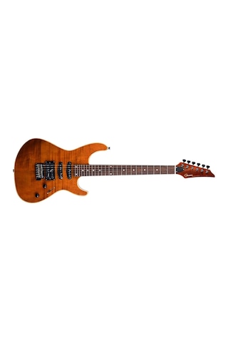Guson Modern Superstrat Hss Manyetikli Elektro Gitar Flame Top