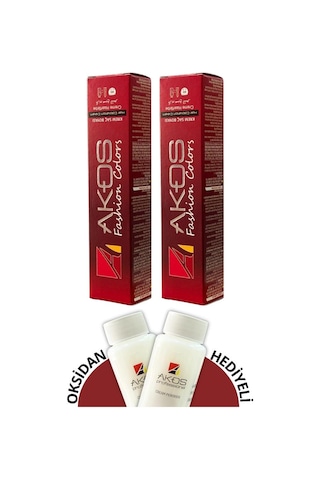 Akos 2'li Oksidan Hediyeli Tüp Boya Seti 050 Bordo