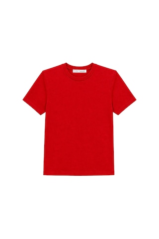 Mixray 2100 Kadın Slim Fit Bisiklet Yaka Soft Basic T-shirt Kırmızı