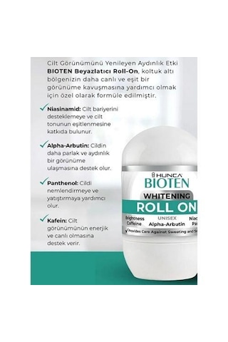 Hunca Care Bioten Ter Önleyici Beyazlatıcı Unisex Roll-On 3 x 40 ML