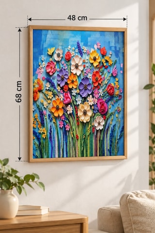 1000 Parça Çiçekler Puzzle 48 X 68 Cm Yüksek Baskı Kaliteli Eğlenceli Ve Eğitici Puzzle