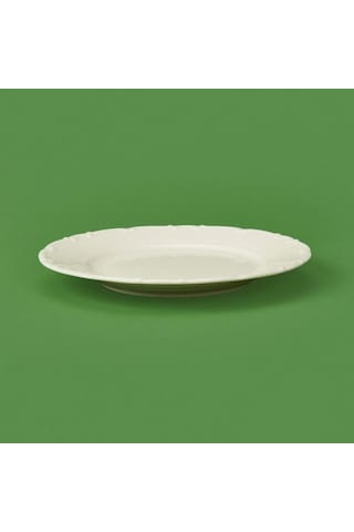 Tulu Porselen Liana Tatlı Tabağı - Krem - 19 Cm Krem