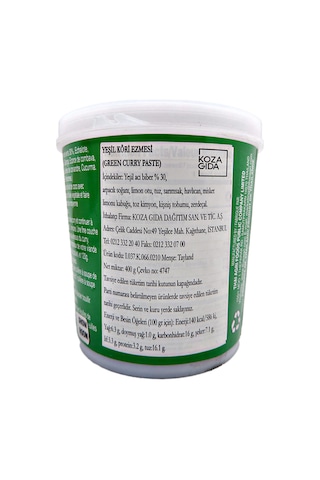Aroy-d Yeşil Köri Ezmesi Green Curry Paste 400 Gr