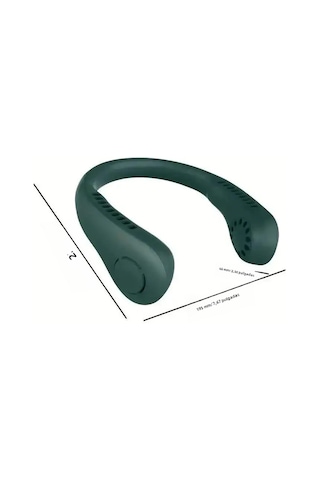 Taşınabilir Boyun Fanı - Mini Sessiz Elektrikli Fan L21 Yeşil,