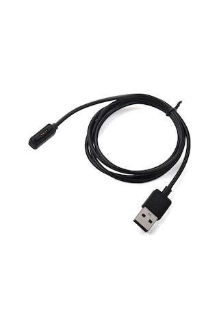 Hombey Asus Zenwatch 2 Nesli İçin Manyetik Şarj Ve Veri Transfer Kablosu 1m Siyah Tpe Materyal