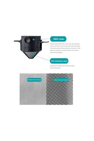 Neevoyu Ecobrew Çift Katmanlı Metal Kahve Filtresi, Kağıt Gereksinimi Olmadan Saf Aroma, İtalyan Kahve Makinaları Uyumlu, Taşınabilir Ve Kolay Temizlenir Siyah