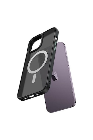 Mcdodo İphone 14 Plus Uyumlu Mat Siyah Magsafe Kılıf Pc-3101