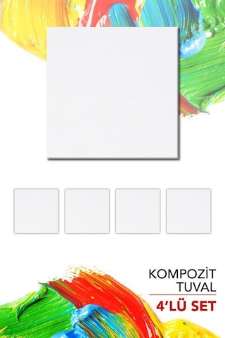 9x9 Cm Pres Kompozit Tuval 6'lı Paket 1 Adet