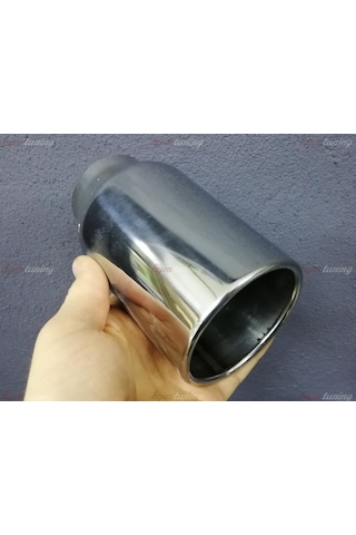 Tek Çıkışlı 90mm Egzoz Ucu Yuvarlak Düz