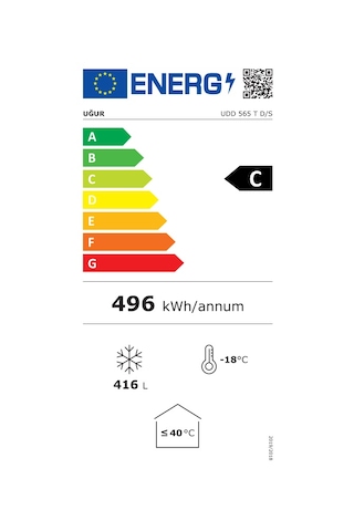 Uğur UDD 565 T D/S 416 LT Sandık Derin Dondurucu
