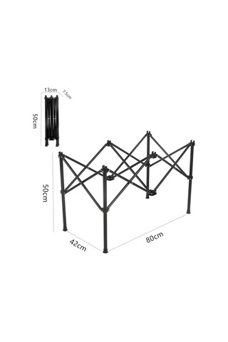 Dolıty Katlanabilir Kamp Masa Ayakları Destek Çubuğu Barbekü Siyah Çok Renkli