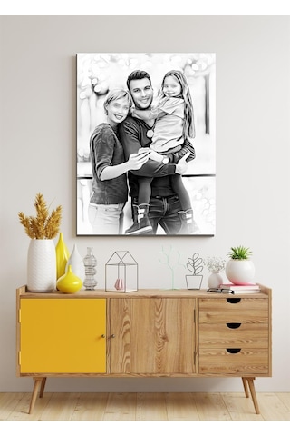 Kişiye Özel Karakalem Mdf Tablo 3258