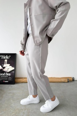 Taş Basic Boyfriend Kumaş Pantolon Taş