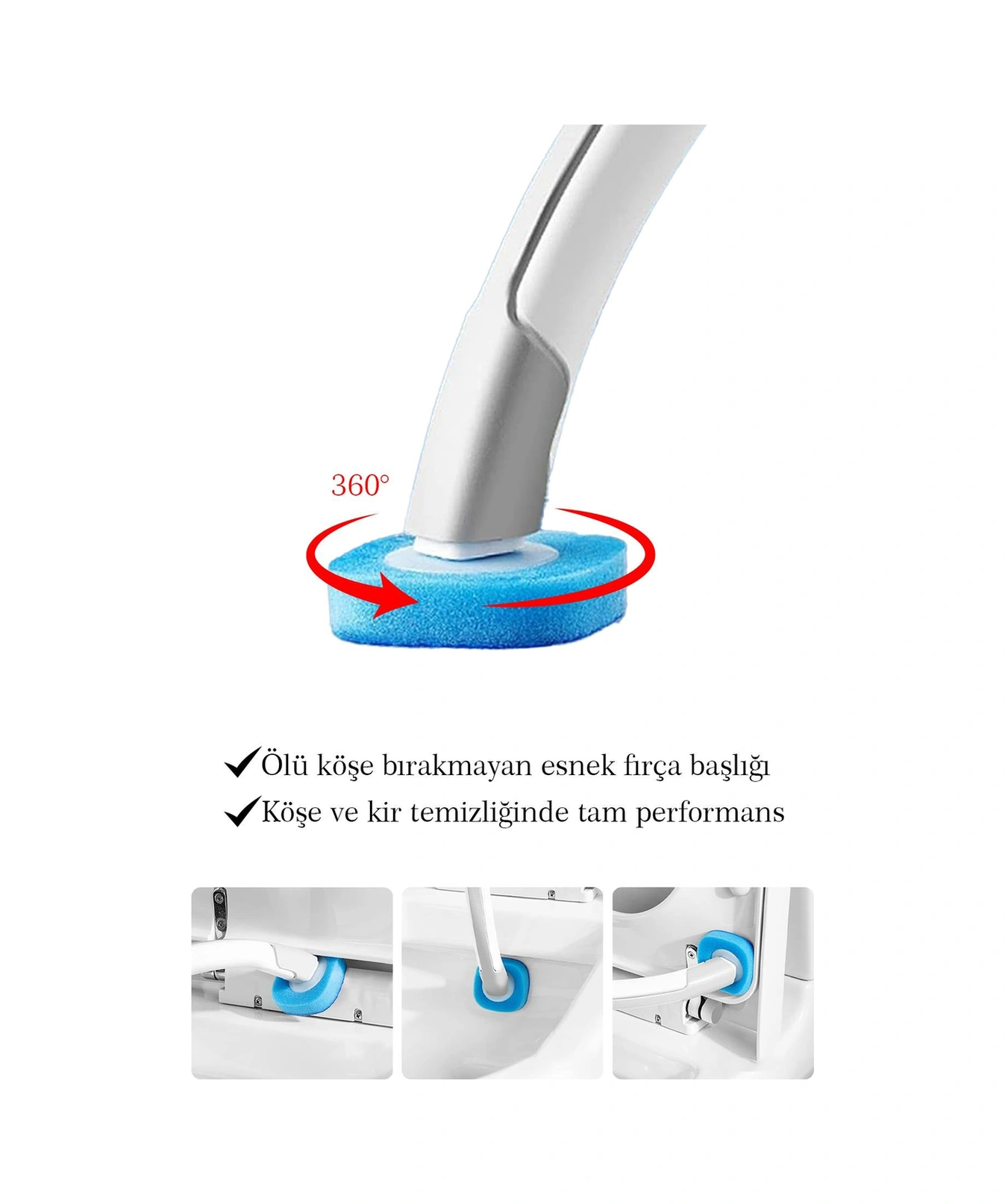 Kullan At Süngerli Tuvalet Temizleme Fırçası Yedek Başlığı 10 Adet Pratik Hijyenik Tuvalet Temizlik Süngeri Diğer