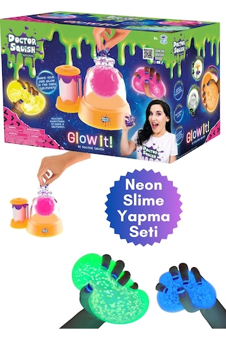 Toyika Doctor Squish Neon Renkli Slime Yapma Maker Seti Parlayan Renkli