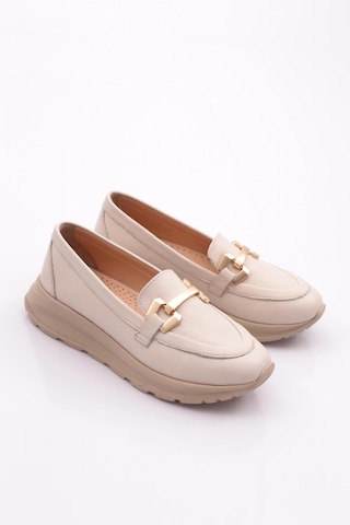 Dgn 459 Kadin Loafer Ayakkabi 459-1567-R0463 Ekru