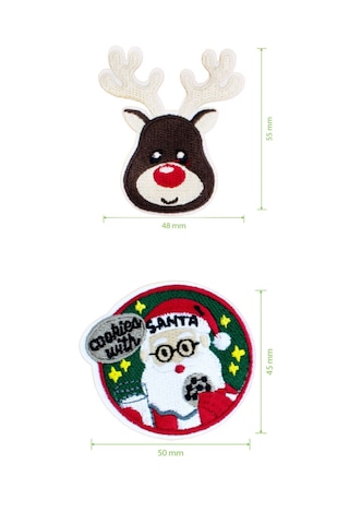 Pin Your Patch New Year Christmas Yeni Yıl Patch Set Patch Yama Seti Kırmızı