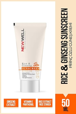 Newwel Rice & Ginseng Sunscreen 50spf Genel