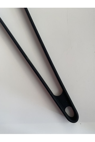 Sert Uçlu Isıya Dayanıklı Silikon 28 Cm Maşa Siyah