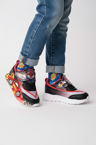Muggo Car Cırtlı Arabalı Ve Işıklı Günlük Çocuk Sneaker Spor Ayakkabı Kırmızı