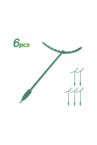 Dofolink Bitkileri Dikey Tutmak İçin Yeşil Plastik Bitki Desteği, Saçakları Koruma, Birleştirilebilir Tasarım, 6 Adet Set