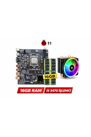 İ5 3470 İşlemci Anakart Ram Fan Bundle Set İ5 3470 İşlemci Anakart Ram Fan Bundle Set