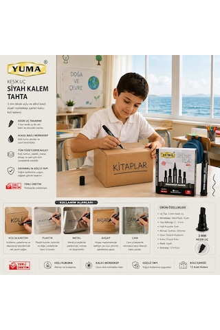 Ers 12 Adet Siyah Tahta Kalem Kesik Uç 3mm