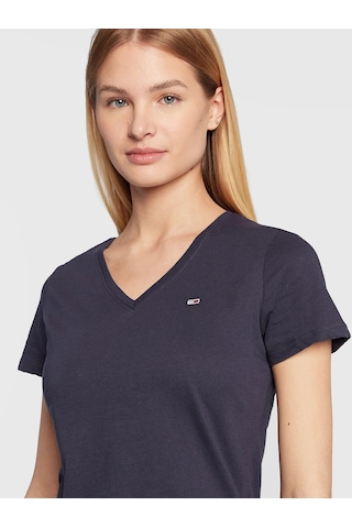 Tommy Hilfiger Tommy Hılfıger Kadın T-shırt Dw0dw14617-c87 Lacivert