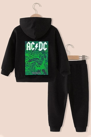 Uyguntarz Çocuk Acdc Eşofman Takımı Siyah