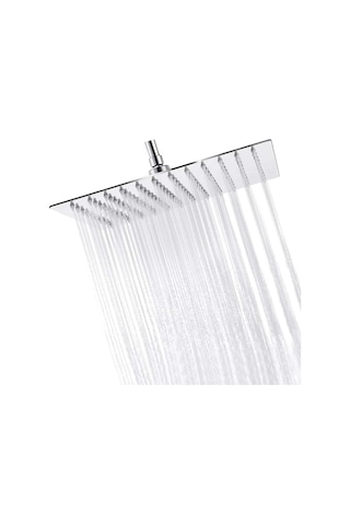 25x25 Cm 304 Paslanmaz Çelik Tepe Duşu Geniş Kare Duş Başlığı, Sabit Tepe Duş Başlığı, Handshower Uyumlu, Modern Ve Dayanıklı Duş Sistemi Parçası Kare 000 Açık Krem