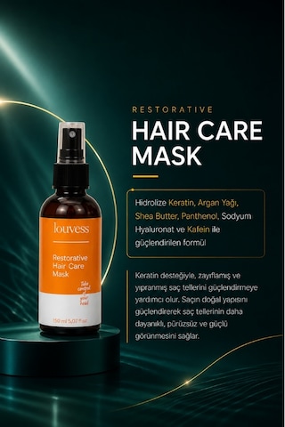 Louvess Biotin Panthenol ve Kolajen İçerikli Onarıcı Saç Bakım Maskesi 150 ML