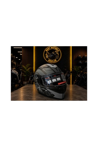 Jk 902 H1 Grey Çene Açılır Motosiklet Kaskı Gri