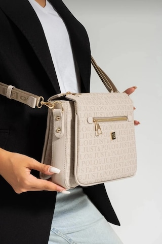 Just Polo Kadın 3 Gözlü Çapraz Postacı Ve Omuz Çantası Ebat 29x20 Cm Taş